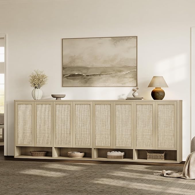 SICOTAS Rattan Shoe Storage Cabinet