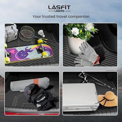LASFIT Cargo Mat for Hyundai Sonata 2026 2025 2024 2023 2022 2021 2020 / Kia K5 2021-2025, All Weather TPE Custom Fit Car Trunk Mats Cargo Liners Accessoires, Black