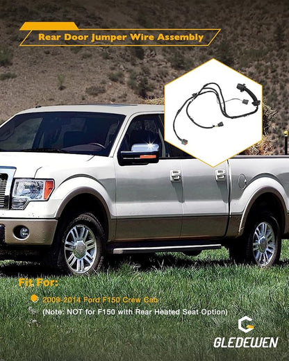 Rear Door Wiring Harness, Compatible with 2009-2014 Ford F150 Crew Cab | Left Driver Side, LH Door Jumper Wire Assembly, Replace# 9L3Z-14631-CAA, 9L3Z14631CAA