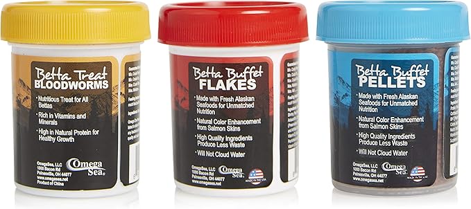 Omega One Betta Combo, Variety Pack of 3