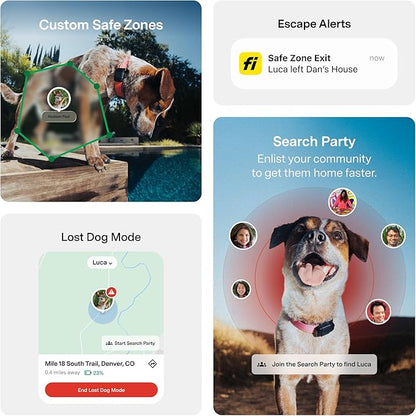 Fi Mini GPS Tracker for Dogs — 6-Month Membership Included — Smart Pet Tracking