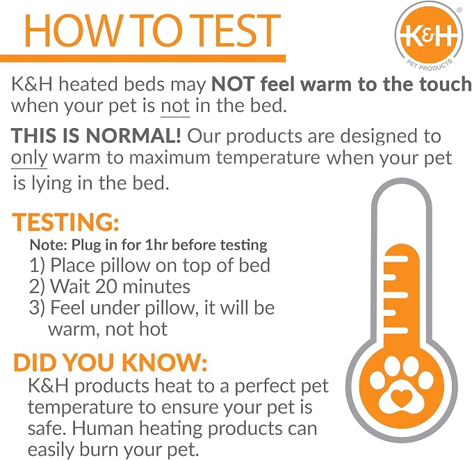 K&H Heated Cat Bed, Thermo-Pet Cave Indoor, Safety Listed, 4W, Navy/Geo | Removable Waterproof Cat Heating Pad, Heated Pet Bed for Dogs & Cats, Covered Cave Pet Tent, Collapsible, Machine Washable