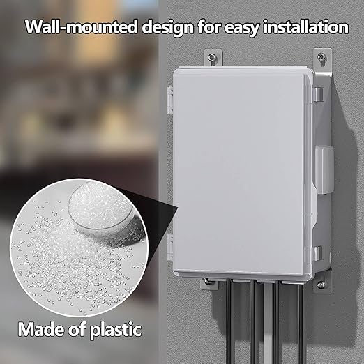 ABS Electrical Junction Box, Ventilated Design, Cable Grommets, IP65 Waterproof