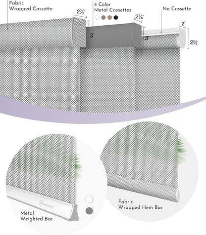 Graywind Motorized Solar Shades Light Filtering Mesh Shade Compatible