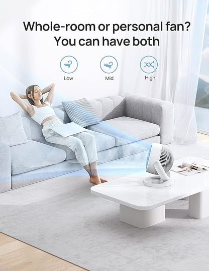 Dreo Fan for Bedroom, 12 Inches, 70ft Powerful Airflow, 28db Quiet Table Air