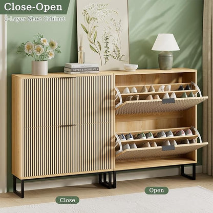 Shoe Cabinet Storage Entryway Slim, Shoe Organizer Cabinet