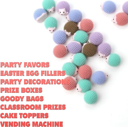 Hedgehog Mini Toys for Kids in Capsules - 250 Pcs of 1.1 Inch Plastic Capsules & Hedgehog Toy Figurines for Kids - Bulk Toys in Capsule - Easter Basket Stuffers