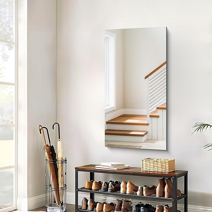 CILIBER Frameless Mirror, 24x48 Inch Large Bathroom Mirrors