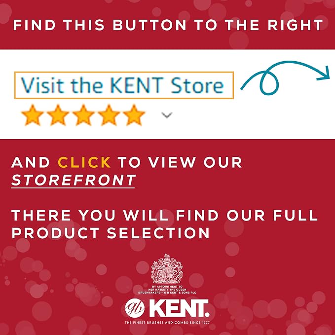 Kent 16T-16TG Fine Tooth and Wide Tooth Comb for Daily Grooming, Handmade Styling Comb for All Hair Types, Styling and Detangling Combs for Men and Women