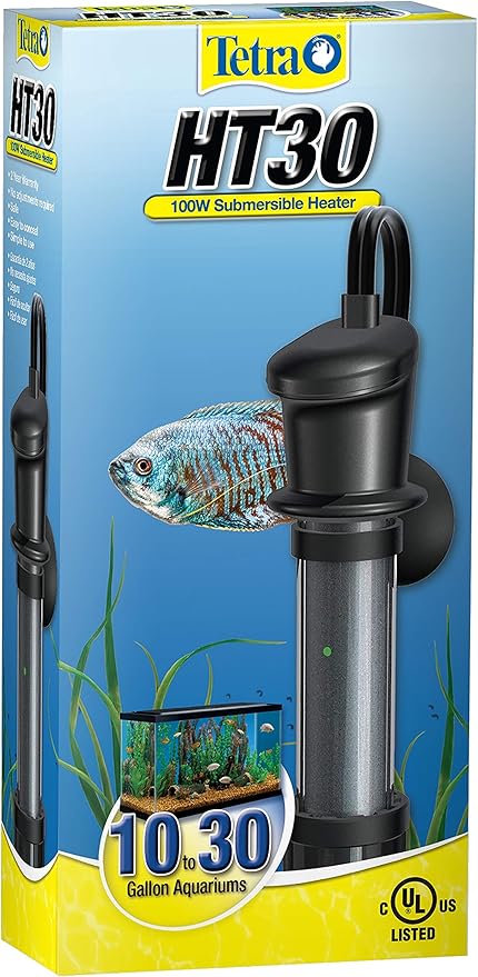 Tetra 26446 HT Submersible Aquarium Heater With Electronic Thermostat, 100-Watt, Multicolor, 10-30 Gallon