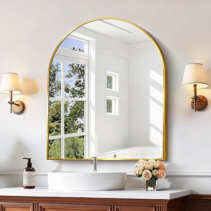CIRCUMI Arched Wall Mirror, Metal Frame, Large Size