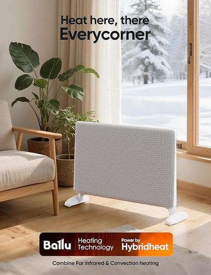 Ballu Mica Infrared Space Heater Indoor Use, Large Room Panel Heater
