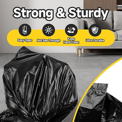 60 Count Pooper Scooper Bags Compatible with Arm and Hammer, Dog Waste Bags with Easy-Tie Handles, Extra Thick with No-Leakage Pet Poop Bag for Swivel Bin and Rake, Multi-Use (Only Dog Poop Bags)