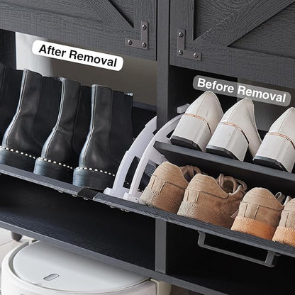 Shoe Storage Cabinet, Farmhouse Shoe Organizer