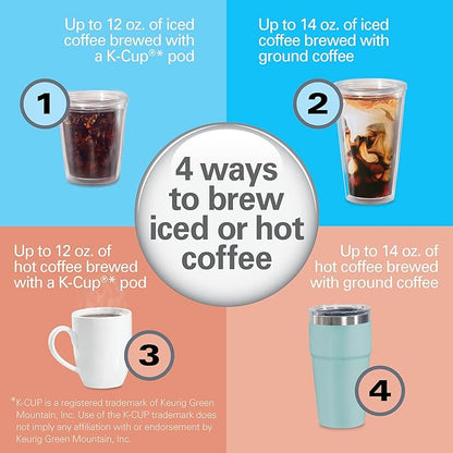 Hamilton Beach FlexBrew Advanced 4-in-1 Single Serve Hot & Iced Coffee Maker