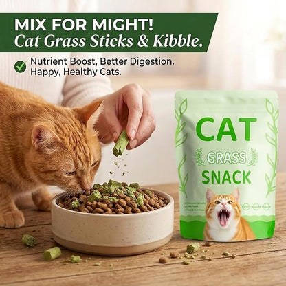 Cat Toys 18Pack Cats Grass Teething Stick Kitten Chew Treat for Removal Hairballs Kitty Dental Care Snack Freeze Dried Cat Food
