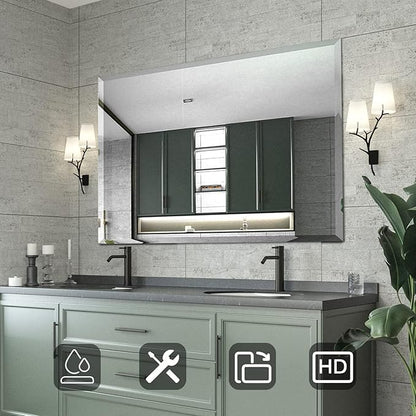 Mirrorons Beveled Mirror, Bathroom Mirrors