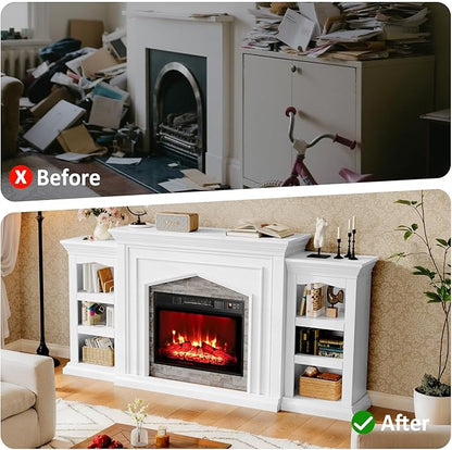 Naice 80" Electric Fireplace