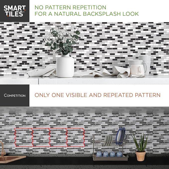SMART TILES Peel and Stick Backsplash