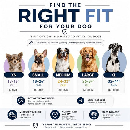 ShawnCo Essential Dog Harness, No-Pull Pet Vest (Driftwood,M) | 3 Leash Clips, Easy On, No-Choke, Reflective, Adjustable Fit, Padded Comfort, Control Handle, For Small, Medium & Large Dogs