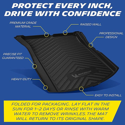 Michelin Vehicle Mat, All-Weather TPE Custom Fit Liner for Tesla Model 3 Trunk Mat 2024-2027(1 Piece), Premier