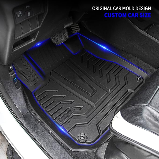 Rongtaod Floor Mats Compatible with 2017-2022 Honda CRV Cargo Liner Trunk Mat TPE All Weather Trunk Liner 2021 CR-V Accessories (Trunk Mats+Floor Mats)