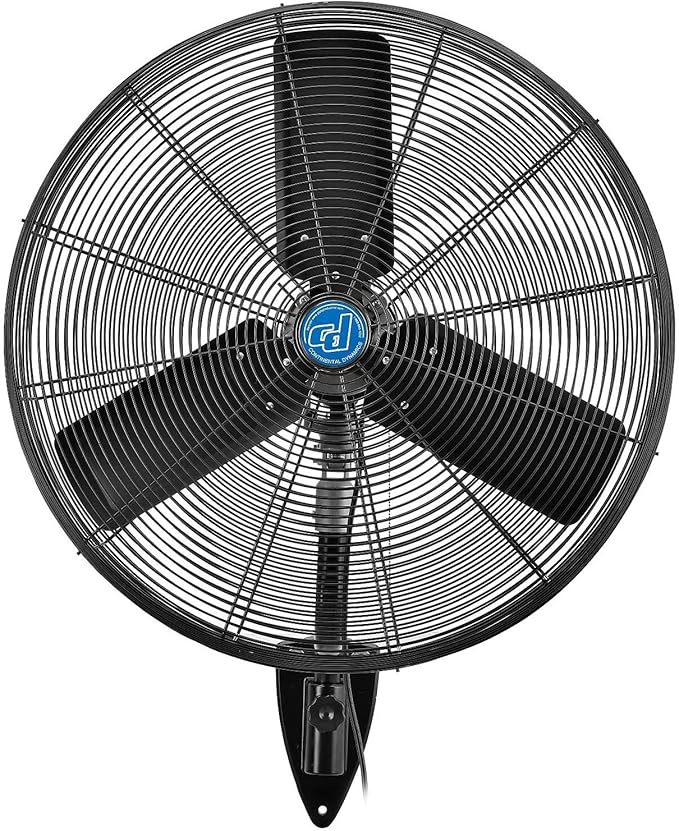 Continental Dynamics CD Premium 30" Oscillating Wall Mount Fan, TEFC Motor