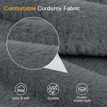 COMAX Convertible Sofa Bed, Folding Floor Couch Fold Out Couch Bed Futon Sleeper Mattress with Pillows, Boneless Sofa Comfy Lounge Loveseat for Living Room Bedroom, Faux Fur Dark Grey