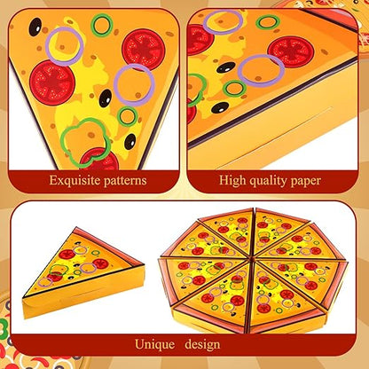 24 Pcs Turtle Themed Pizza Slice Box Pizza Paper Boxes for Party Favors Green Square Cardboard Boxes for Story Turtle Theme Birthday Party Supplies Decorations