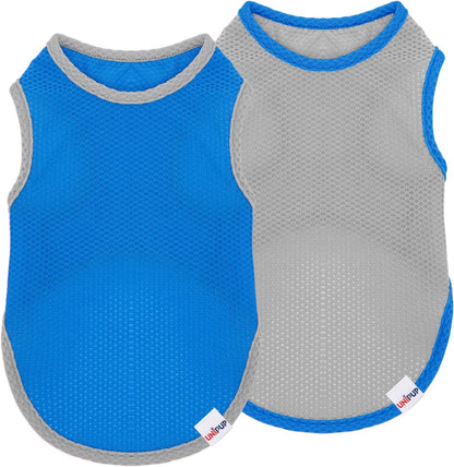 2 Pack Cooling Shirts for Dogs, Breathable Lightweight Dog Shirts for Medium Dogs Boy, Sleeveless Sun Protection Shirts for Dog&Cat Puppy Vest Pet Apparel