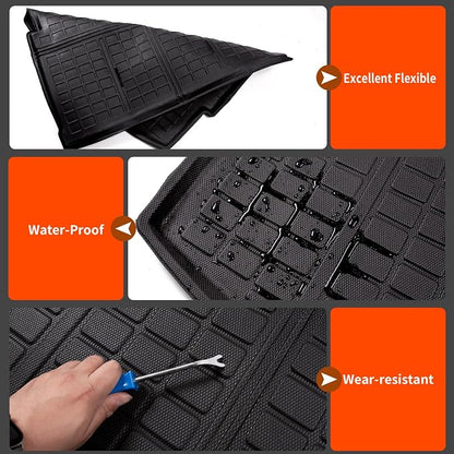 powoq Cargo Mat Compatible with 2021-2026 Nissan Rogue Trunk Mat Cargo Liner TPE Trunk Liner Replacement for 2021 2022 2023 2024 2025 2026 Nissan Rogue Accessories(No Sport Model)