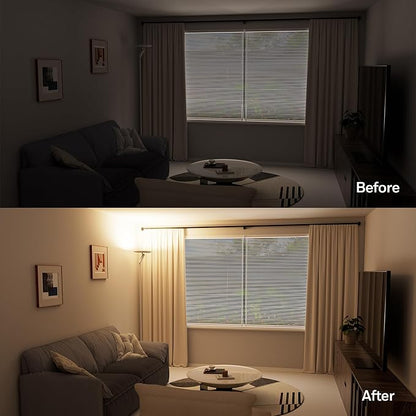 Honeywell 3000LM LED Floor Lamp, Torchiere Floor Lamps with Remote Control, F2 Sunturalux™ 40W Eye-Caring Reading Light, 2700-5000K 6 RGB Modes RGB Standing Lamp for Bedroom Living Room Office White