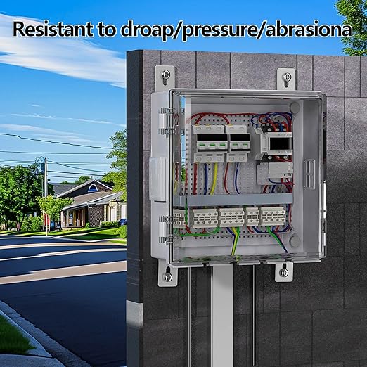 ABS Electrical Junction Box, Ventilated Design, Cable Grommets, IP65 Waterproof