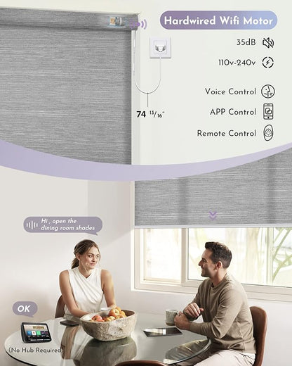 Graywind Motorized Light Filtering Shades Compatible