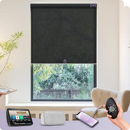 Graywind Motorized Solar Shades Light Filtering Mesh Shade Compatible