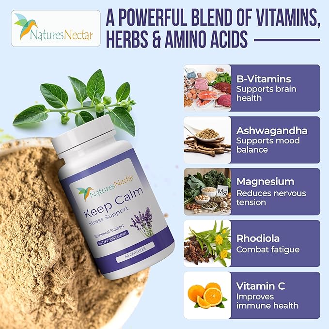 Nature's Nectar Anxiety and Stress Relief Supplements – Keep Calm Capsules