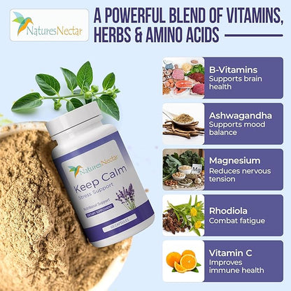 Nature's Nectar Anxiety and Stress Relief Supplements – Keep Calm Capsules