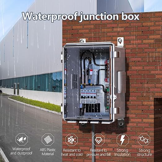 ABS Electrical Junction Box, Ventilated Design, Cable Grommets, IP65 Waterproof
