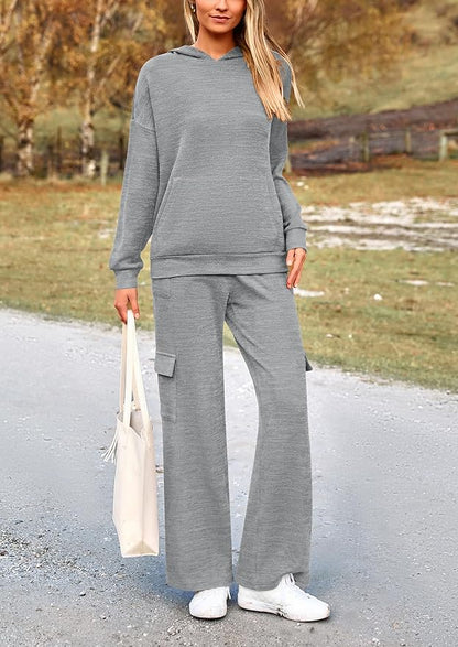 PRETTYGARDEN 2 Piece Sets for Women Fall 2026 Sweatsuits Outfits Lounge Matching Hoodie Set Travel Track Suits Winter Clothes