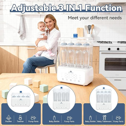 Mammy Bunny 3-in-1 Baby Bottle Sterilizer and Dryer – 6 Smart Modes