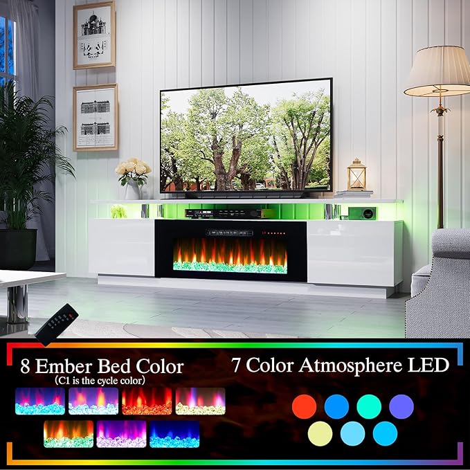 AMERLIFE Fireplace TV Stand