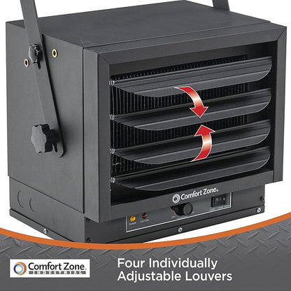 Comfort Zone Hard-Wired Ceiling Mount Garage Electric Space Heater, Fan-Forced