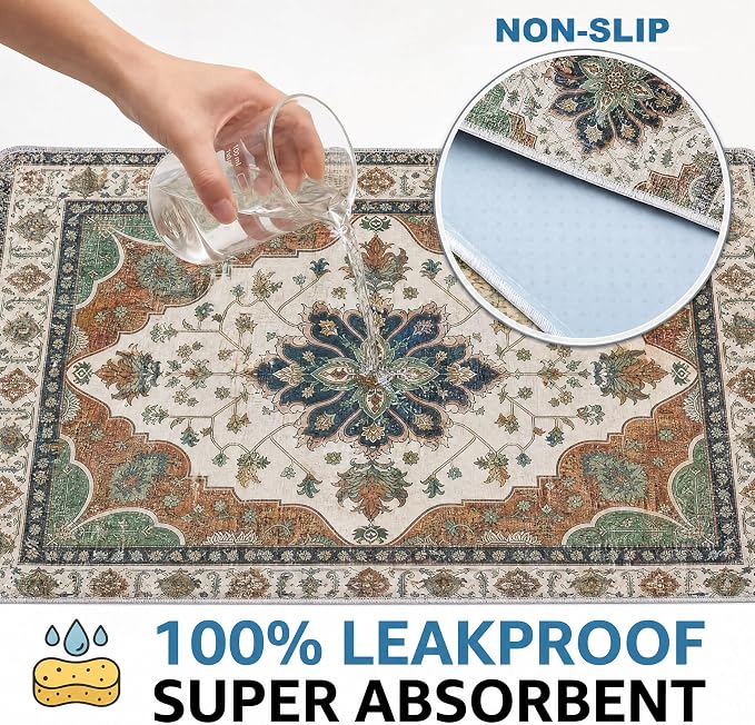 Washable Pee Pads for Dogs,Great Urine Absorbent Reusable Puppy Training Pads,Waterproof,Leak-Proof & Non-Slip Potty Pads for Whelping,Crate,Playpen,Bed.(Dark Teal Floral,31"x36")