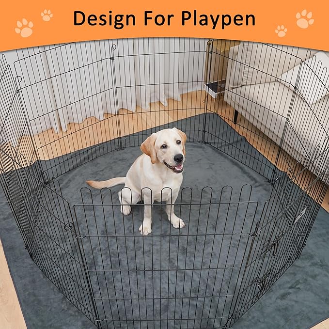 Bunlitent Washable Pee Pads for Dogs, 65'' x 48'', 3 Packs, Quick-Dry, Grey | Extra Large, Reusable, Fast Absorbent, Waterproof, Non-Slip, Whelping Pads, For Puppy, Senior Dog, Incontinence