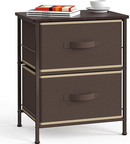 SIMPLE HOUSEWARE 2 Tier Night Stands Dresser