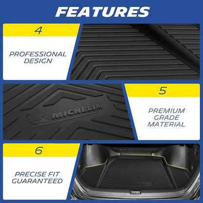 Michelin Floor Mats, Premier Series All-Weather TPE Custom Fit Liner for Toyota Camry 2025-2026 Floor Mats (4 Piece)