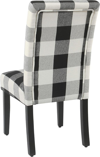 HomePop Parsons Dining Chair - Black Plaid (Set of 2)