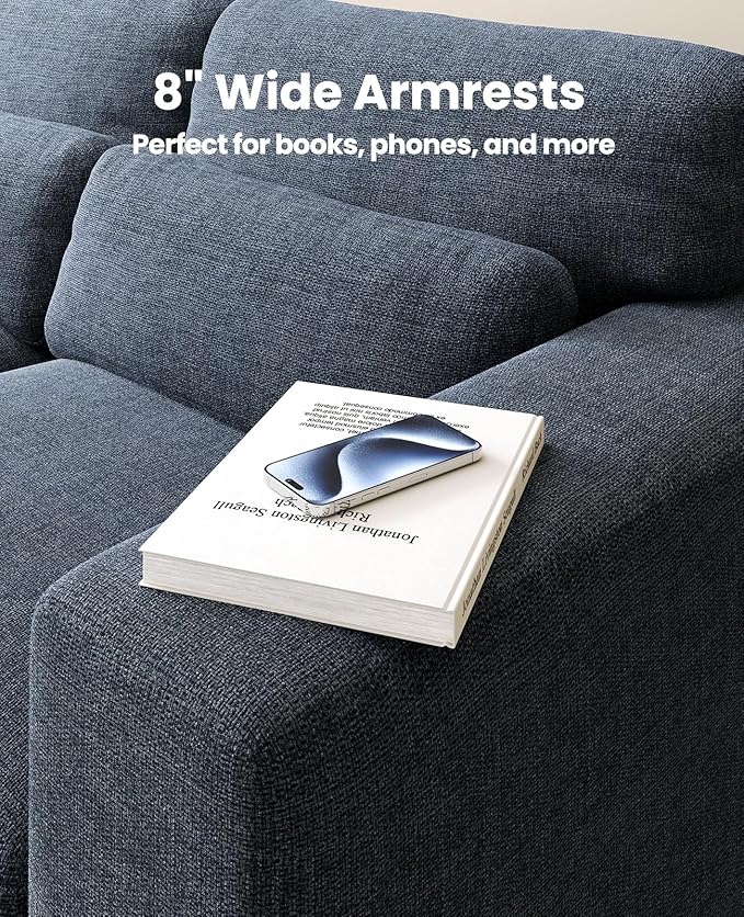 Amada 40" Oversized Accent Sofa Chair, Modern Armchair with Deep Seat, Comfy Upholstered Large Reading Chair with Removable Washable Covers for Living Room & Bedroom Office