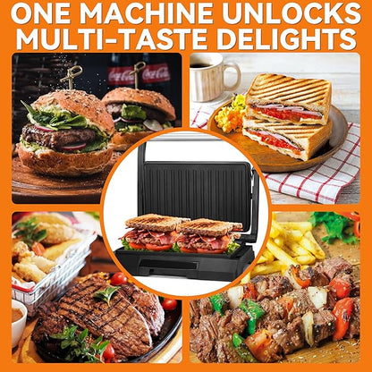Baker's Friend 2 Slices of Mini Panini Press Electric Grill, Panini Grill Press