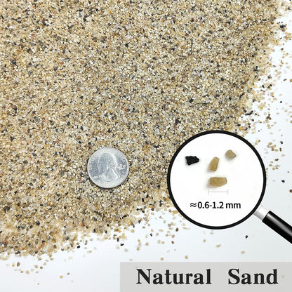 5 lbs Aquarium Sand, 0.6-1.2 mm Aquarium Substrate for Freshwater Fish Tank. Decorative River Rocks Gravel for Fish Tank, Plants Potted, Fire Pits, Candle, Vase and Crafts